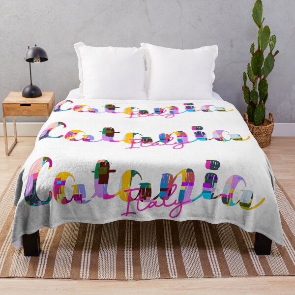 Item preview, Catania, Italy, Vibrant Abstract City Typography Art designed and sold by Wanderful-roads.