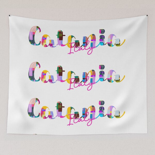 Item preview, Catania, Italy, Vibrant Abstract City Typography Art designed and sold by Wanderful-roads.