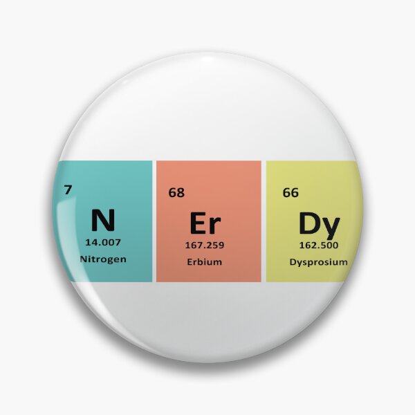 Item preview, Nerdy Chemistry Design – Nitrogen, Erbium & Dysprosium | Science Humor & Geek Gift designed and sold by sciencefacts.