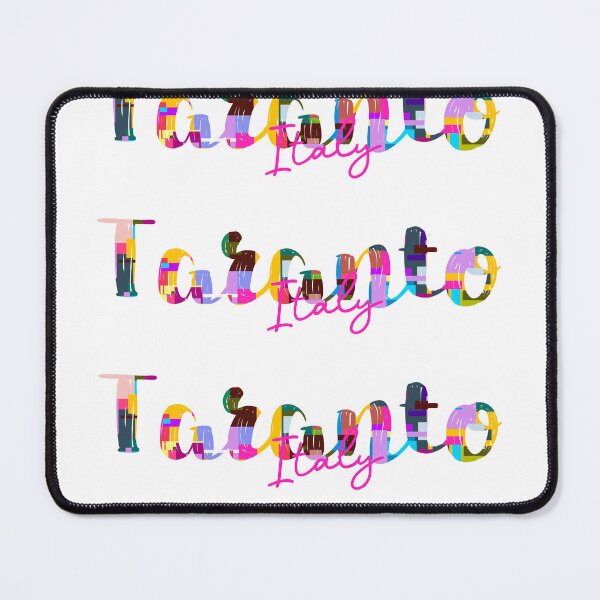 Item preview, Taranto, Italy, Vibrant Abstract City Typography Art designed and sold by Wanderful-roads.