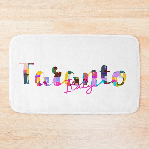 Item preview, Taranto, Italy, Vibrant Abstract City Typography Art designed and sold by Wanderful-roads.