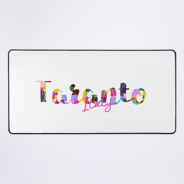Item preview, Taranto, Italy, Vibrant Abstract City Typography Art designed and sold by Wanderful-roads.