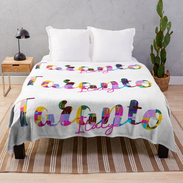 Item preview, Taranto, Italy, Vibrant Abstract City Typography Art designed and sold by Wanderful-roads.
