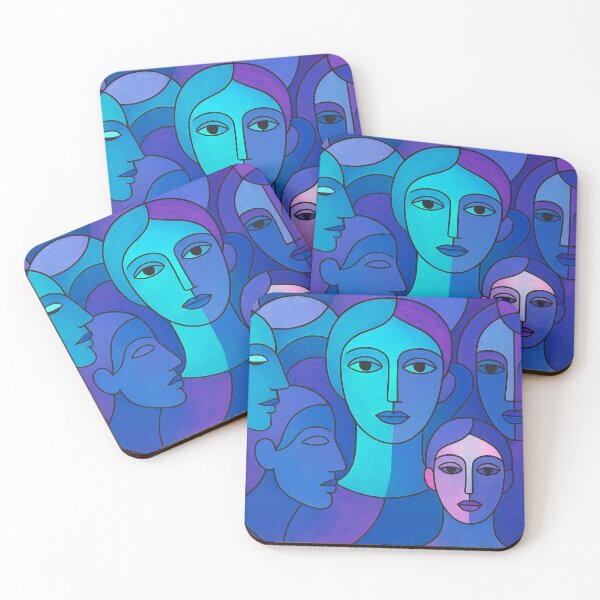 Item preview, Faces in blue harmony designed and sold by Sigtrix.