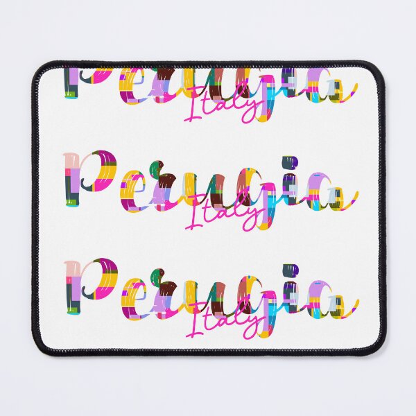 Item preview, Perugia, Italy, Vibrant Abstract City Typography Art designed and sold by Wanderful-roads.