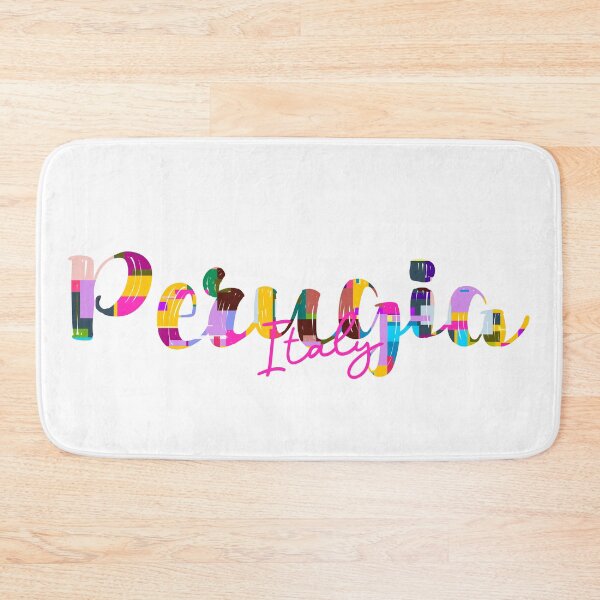 Item preview, Perugia, Italy, Vibrant Abstract City Typography Art designed and sold by Wanderful-roads.