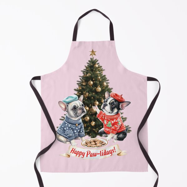 Item preview, Happy Paw-lidays! | Cute French Bulldogs Christmas Tree & Cookies designed and sold by ArtisticDesignsbyLinda.