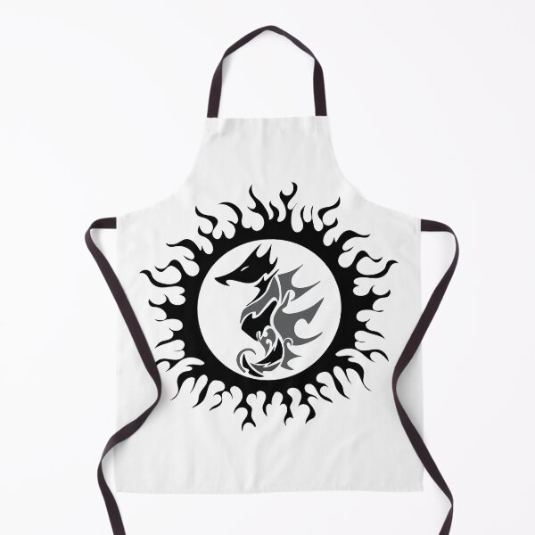 Item preview, tribal Seahorse flaming Sun  designed and sold by Bronxartdesign.