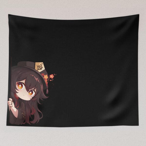 Item preview, Hu Tao Genshin Impact Game Anime Chibi Kawaii Peeker designed and sold by HumbertoValveno.