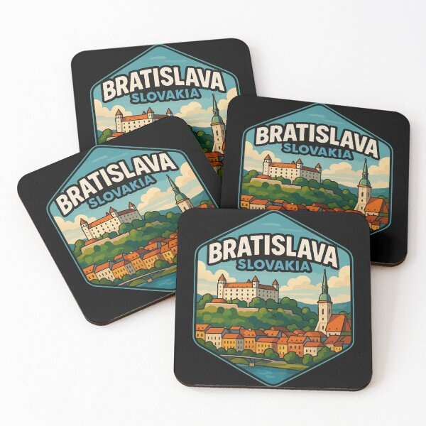 Item preview, Bratislava Slovakia Skyline Retro Travel  designed and sold by TomFrontierArt.