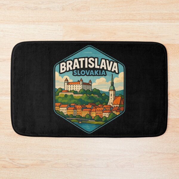 Item preview, Bratislava Slovakia Skyline Retro Travel  designed and sold by TomFrontierArt.