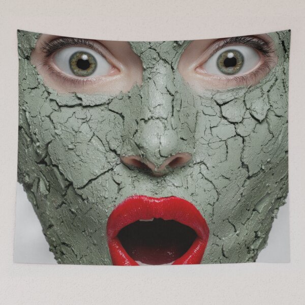 Item preview, Surprised woman in green mask designed and sold by anytka.