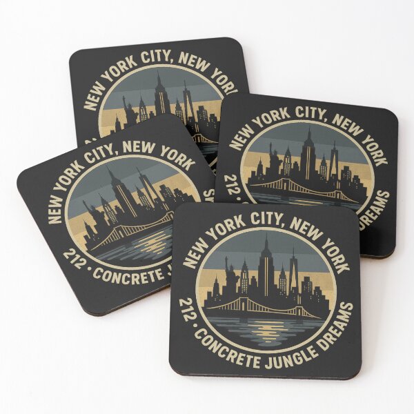 Item preview, New York City, New York – 212 Concrete Jungle Dreams Retro Skyline Shirt designed and sold by Laughprints.