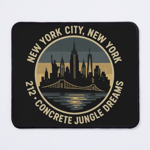 Item preview, New York City, New York – 212 Concrete Jungle Dreams Retro Skyline Shirt designed and sold by Laughprints.