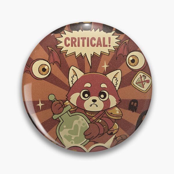Item preview, Low HP Critical! Retro Gaming Red Panda Art designed and sold by AwesomeBeyondLimits.