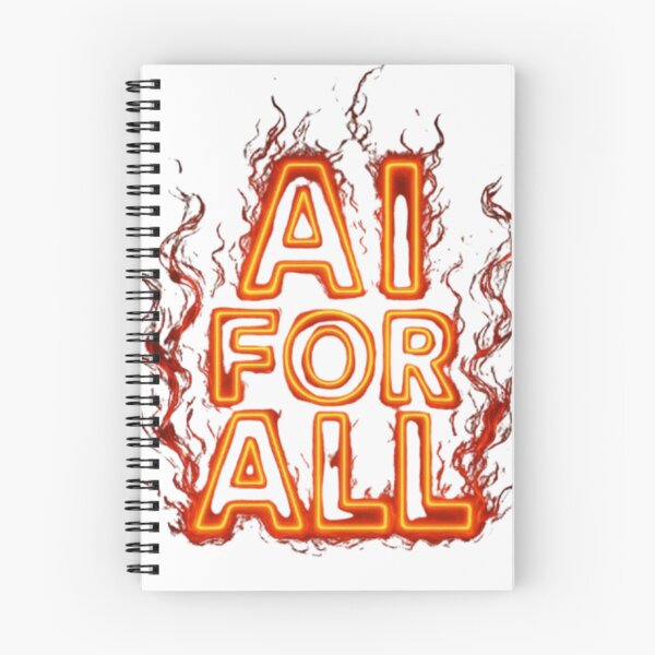Item preview, AI for All – Neon Fire Tech Revolution designed and sold by GlowAIDesigns.