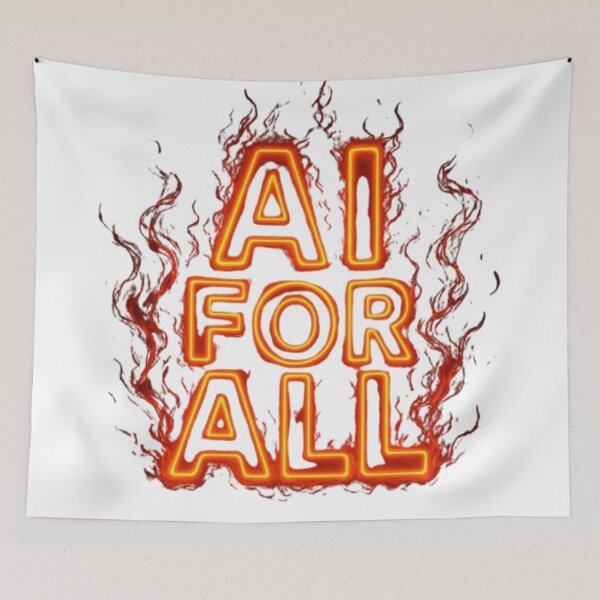 Item preview, AI for All – Neon Fire Tech Revolution designed and sold by GlowAIDesigns.