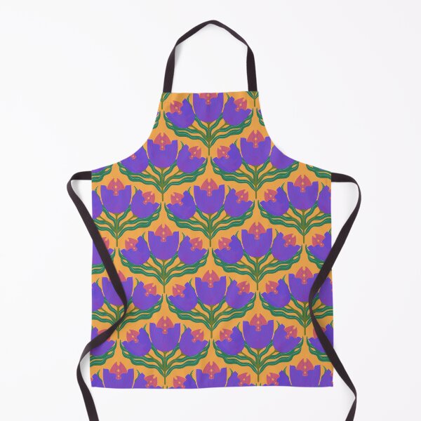 Item preview, ANNA’S APRON TOP TULIPS ORANGE designed and sold by Marni Scofidio Desi9ns.