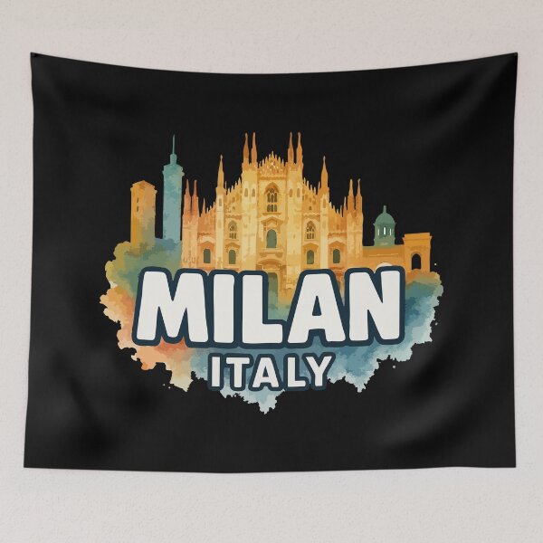 Item preview, Milan Italy Travel Watercolor designed and sold by TomFrontierArt.