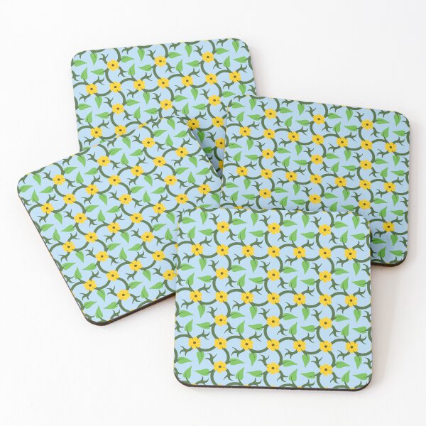 Item preview, a simple yelow flower print designed and sold by KAY Artists.