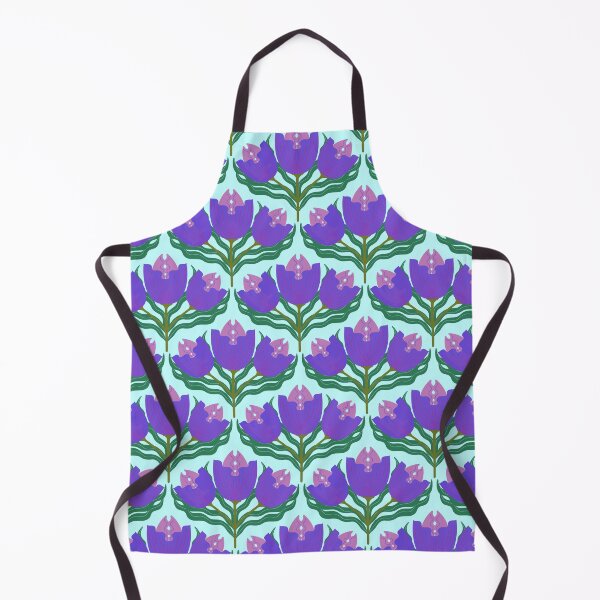 Item preview, ANNA’S APRON TOP TULIPS TURQUOISE designed and sold by Marni Scofidio Desi9ns.
