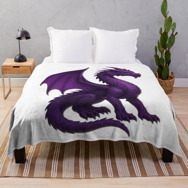 Item preview, Majestic Purple Dragon – Powerful Fantasy Creature Art designed and sold by FORYOUOFFICIAL.