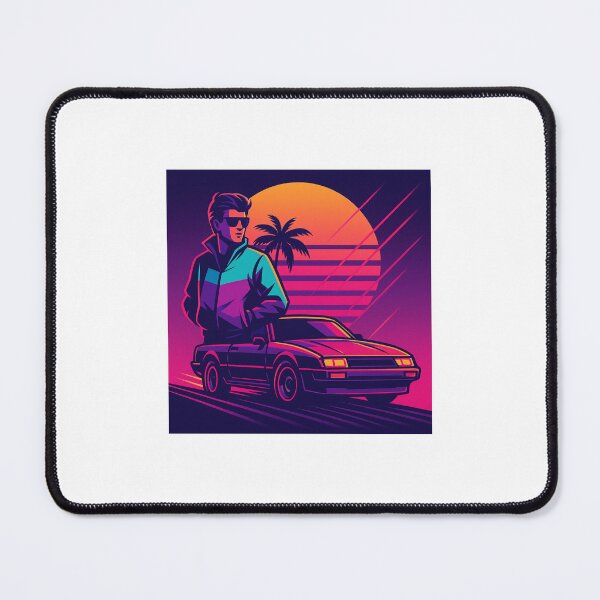 Item preview, Retro Synthwave Driver | 80s Vaporwave Neon Car Palm Sunset designed and sold by Fleetwood1994.