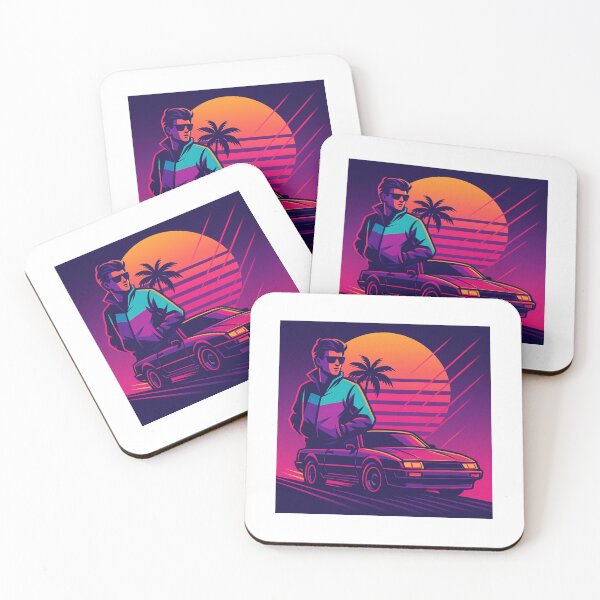 Item preview, Retro Synthwave Driver | 80s Vaporwave Neon Car Palm Sunset designed and sold by Fleetwood1994.