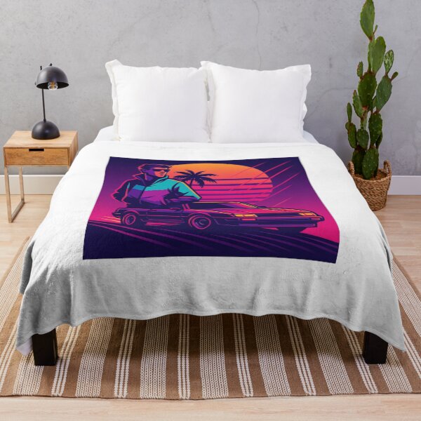 Item preview, Retro Synthwave Driver | 80s Vaporwave Neon Car Palm Sunset designed and sold by Fleetwood1994.