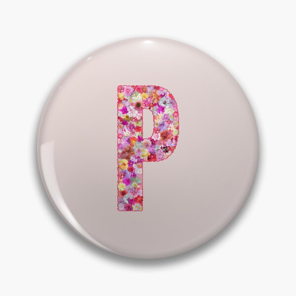 Item preview, Floral Letter P –  Botanical English Alphabet Monogram Typography Design designed and sold by TheSassyNoble.