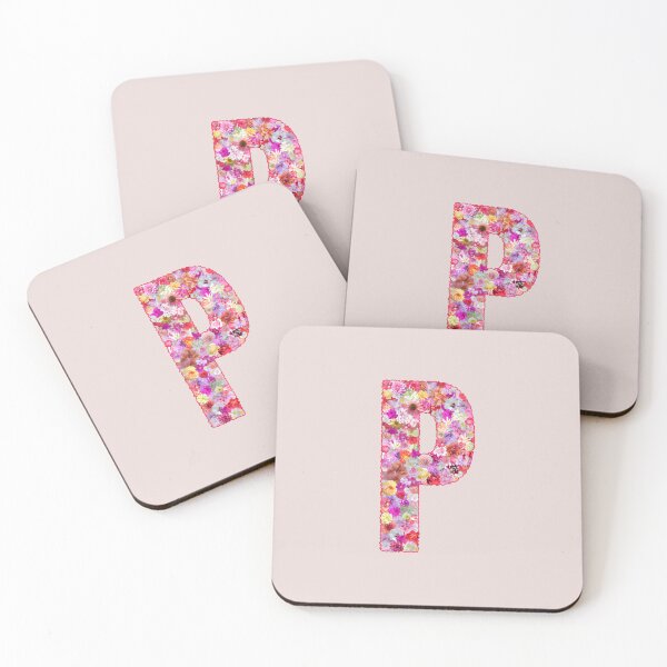 Item preview, Floral Letter P –  Botanical English Alphabet Monogram Typography Design designed and sold by TheSassyNoble.