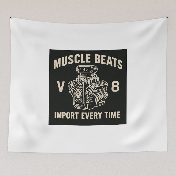 Item preview, Muscle Beats Import Every Time | V8 Engine Muscle Car Hot Rod designed and sold by Fleetwood1994.