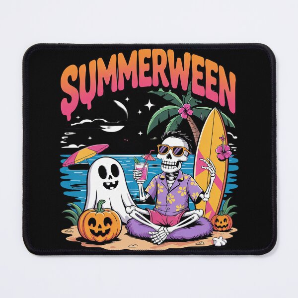 Item preview, Summerween Skeleton Ghost Beach Spooky Halloween designed and sold by Belkisallen.