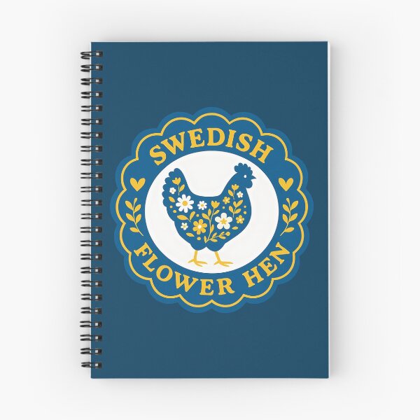 Item preview, Swedish Flower Hen – Nordic Heritage Chicken Breed Tribute – Scandinavian Folk Art by heidiannemorris © designed and sold by FOLK ART FUSION.