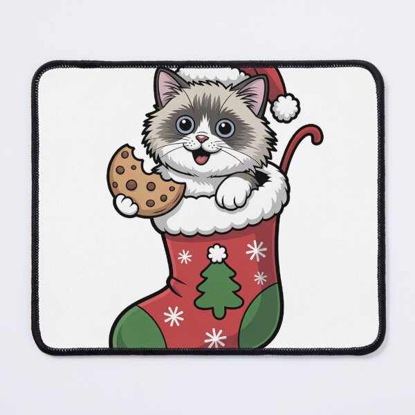 Item preview, Ragdoll cat merry Christmas santa designed and sold by kaka8888.
