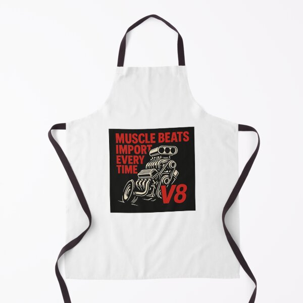Item preview, V8 Muscle Car Quote | Muscle Beats Import Every Time Red Typography Engine designed and sold by Fleetwood1994.