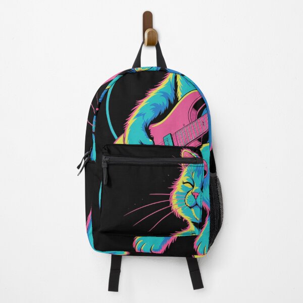 Item preview, Colorful Cat With Guitar designed and sold by TorjeARTStore.