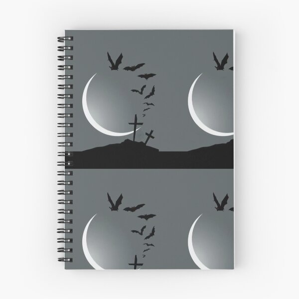 Item preview, moon art and bats designed and sold by HinariDesign.