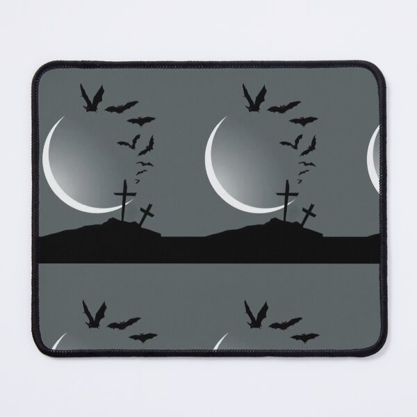 Item preview, moon art and bats designed and sold by HinariDesign.