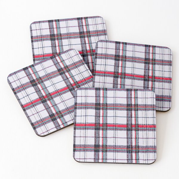 Item preview, White Tartan with Red and Black Stripes designed and sold by SassyArtistry.