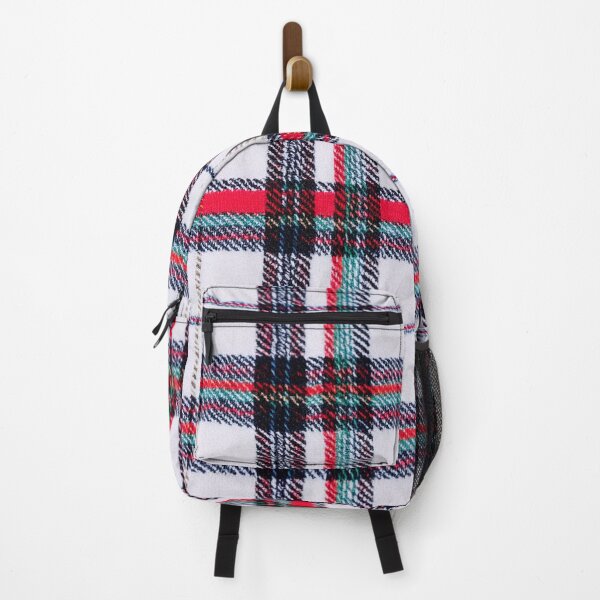 Item preview, White Tartan with Red and Black Stripes designed and sold by SassyArtistry.