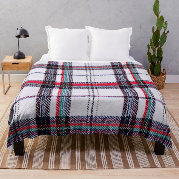 Item preview, White Tartan with Red and Black Stripes designed and sold by SassyArtistry.
