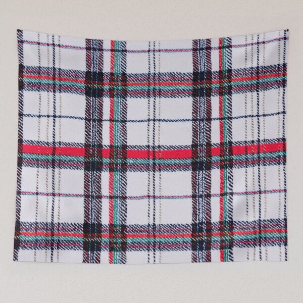 Item preview, White Tartan with Red and Black Stripes designed and sold by SassyArtistry.