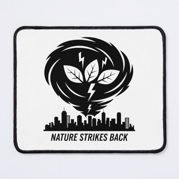 Item preview, Nature Strikes Back: Cebu Typhoon Black-and-White Art designed and sold by WildLeafDigital.