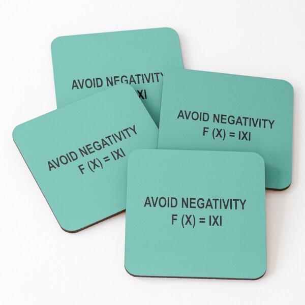 Item preview, Avoid Negativity Math Design – f(x) = |x| Funny STEM Pun | Positive Nerd Humor designed and sold by sciencefacts.