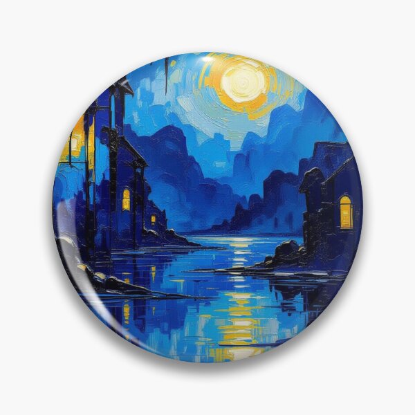 Item preview, Moonlit Reflections – Urban Silence in Surreal Nightlight designed and sold by FotoworldEdel.