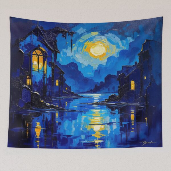 Item preview, Moonlit Reflections – Urban Silence in Surreal Nightlight designed and sold by FotoworldEdel.