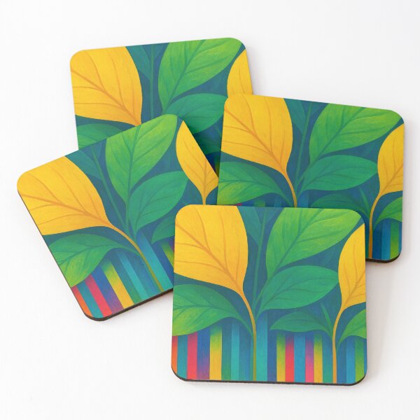 Item preview, Bright leaves and stripes designed and sold by Sigtrix.