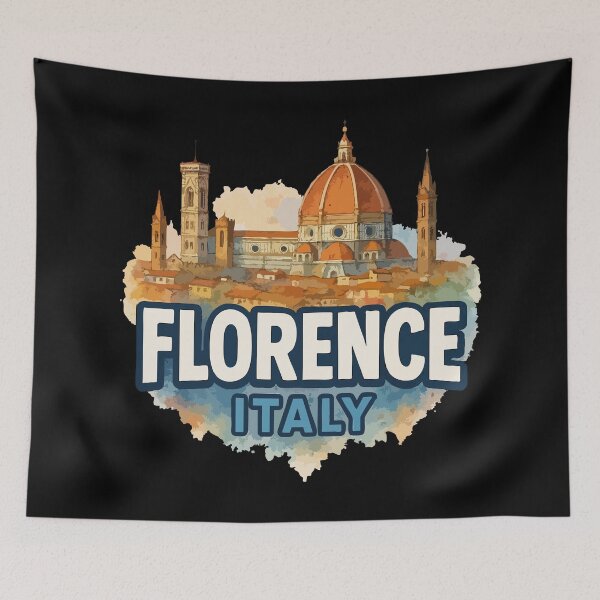 Item preview, Florence Italy Skyline Travel Watercolor designed and sold by TomFrontierArt.