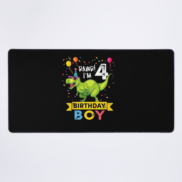 Item preview, Kids 4 Year Old Shirt 4Th Birthday Boy T Rex Dinosaur T Shirt designed and sold by MadalynKiehn.